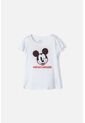 Camiseta De Mickey Mouse Manga Corta Blanca Para Niña 8 de Disney