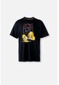 Camiseta De Los Simpson Negra Manga Corta Para Hombre L de Disney