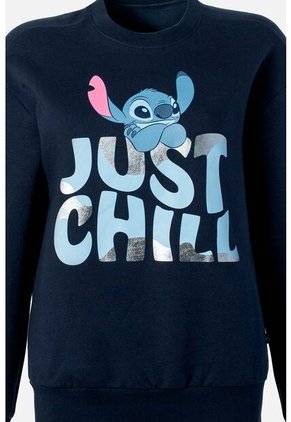 Buzo De Stitch Azul Oscuro De Diseño Cerrado Para Mujer S