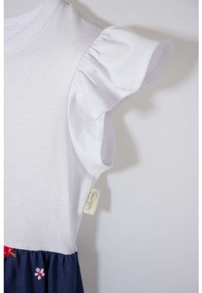 Vestido De Blancanieves Blanco Y Azul Con Bolero En Manga Para Niña 2T A 5T 2T