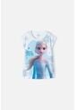 Camiseta De Frozen Manga Corta Blanca Y Azul Para Niña 4 de Disney