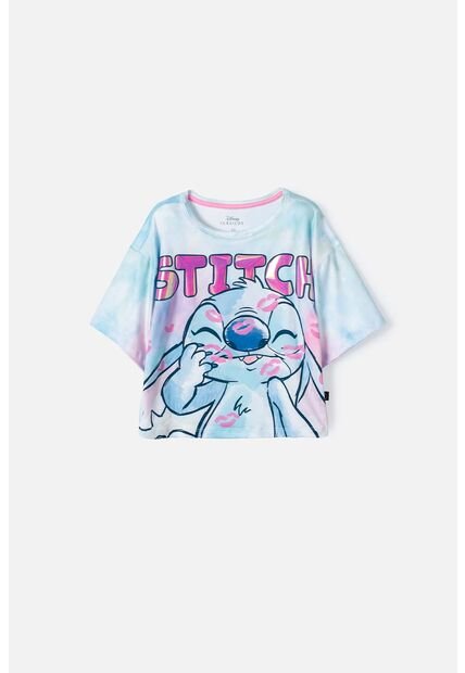 Camiseta De Stich Manga Corta Multicolor Para Niña 8