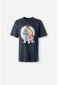 Camiseta De Los Simpson Manga Corta Gris Para Hombre XL de Disney