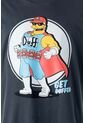Camiseta De Los Simpson Manga Corta Gris Para Hombre XL de Disney