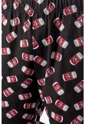 Pijama De Los Simpson De Pantalón Corto Rojo Y Negro Para Hombre XS