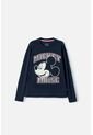 Buzo De Minnie Mouse Azul Estampado En Frente Para Niña 10 de Disney