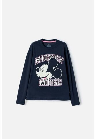 Buzo De Minnie Mouse Azul Estampado En Frente Para Niña 4 Disney
