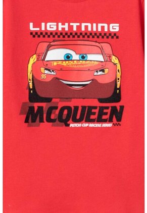 Camiseta De Cars Cuello Redondo Roja Para Niño De 2T A 5T 5T