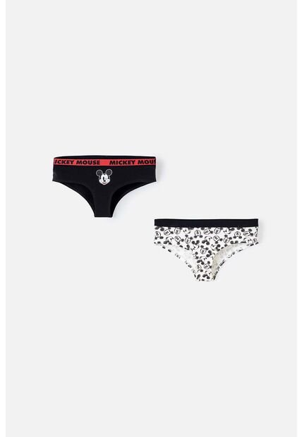 Pack X2 Panties De Minnie Mouse Negro Y Marfil Para Mujer XL