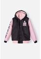 Chaqueta De Minnie Mouse Negra Y Rosada Impermeable Para Niña 6 de Disney