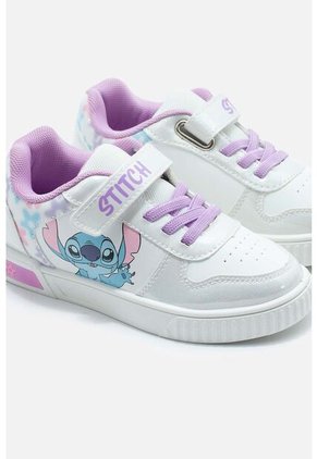 Tenis Con Luces De Stitch Blanco Y Lila Para Niña 28