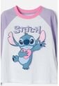 Pijama De Stitch Multicolor De Manga Larga Para Niña 2T A 5T 5T de Disney