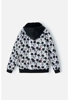 Buzo De Mickey Mouse Con Capucha Negro, Blanco Y Rojo Para Niña 12