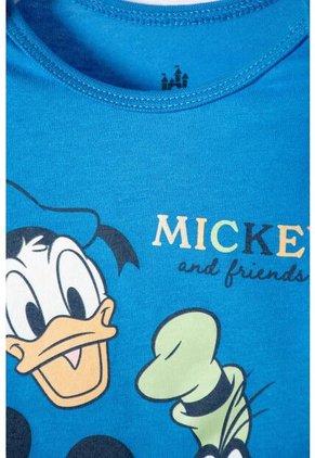 Pijama De Mickey Mouse Azul Manga Larga Para Bebé Niño 3-6
