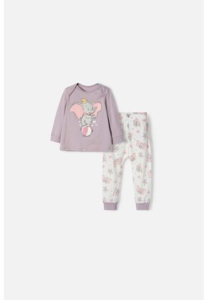 Pijama De Dumbo Con Pantalón Largo Multicolor Para Bebé Niña 3-6