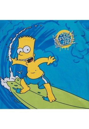 Camiseta De Baño Simpsons Manga Larga Amarillo Y Azul Para Niño 6