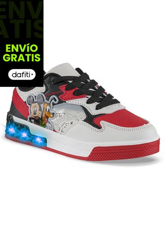 Tenis Con Luces Mickey Alutor Rojo Disney Para Niño Disney
