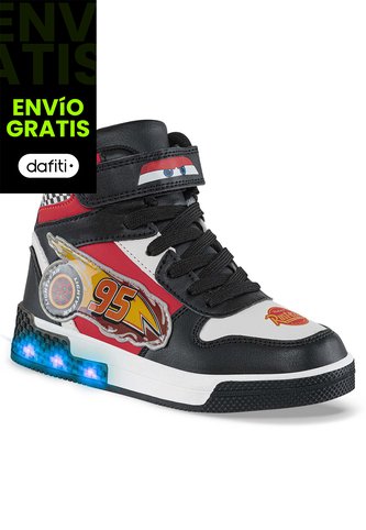 Tenis Con Luces Cars Fespin Negro Disney Para Niño Disney