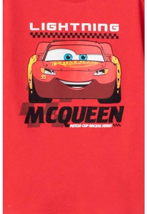 Camiseta De Cars Cuello Redondo Roja Para Niño De 2T A 5T 4T