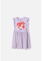 Vestido De La Sirenita Manga Corta Lila  Para Niña 6 de Disney