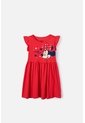 Vestido De Minnie Mouse Manga Sisa Rojo Para Niña 8 de Disney