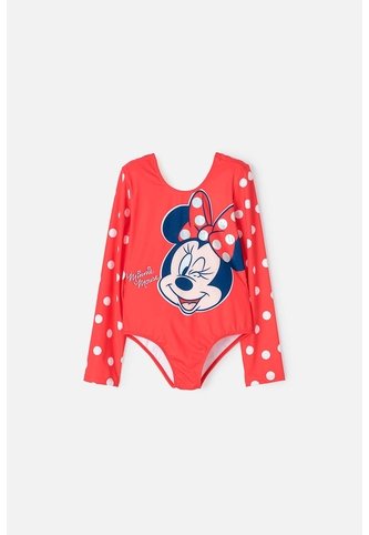 Vestido De Baño De Minnie Mouse Manga Larga Para Niña 4 Disney