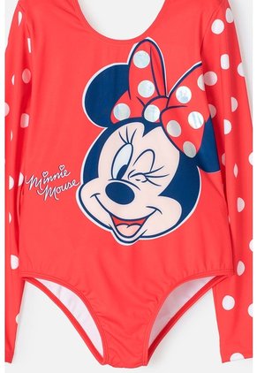 Vestido De Baño De Minnie Mouse Manga Larga Para Niña 4