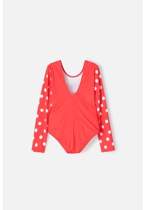 Vestido De Baño De Minnie Mouse Manga Larga Para Niña 4