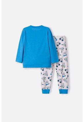 Pijama De Mickey Mouse Azul Manga Larga Para Niño 2T A 5T 3T