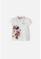 Camiseta Tipo Polo De Minnie Mouse Marfil Para Niña 2T A 5T 5T de Disney