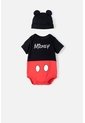 Body De Mickey Mouse Manga Corta Rojo Con Negro Para Bebé Niño 9-12 de Disney
