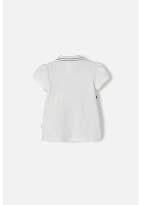 Camiseta Tipo Polo De Minnie Mouse Marfil Para Niña 2T A 5T 5T
