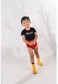 Body De Mickey Mouse Manga Corta Rojo Con Negro Para Bebé Niño 9-12 de Disney