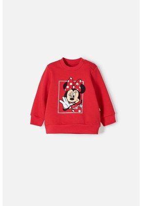 Buzo Minnie Mouse Cerrado Rojo Para Bebé Niña 9-12