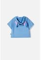 Camiseta De Stitch Con Capucha Azul Para Niña 8 de Disney