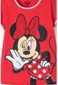 Camiseta De Minnie Mouse Manga Corta Rojo Para Niña 4 de Disney