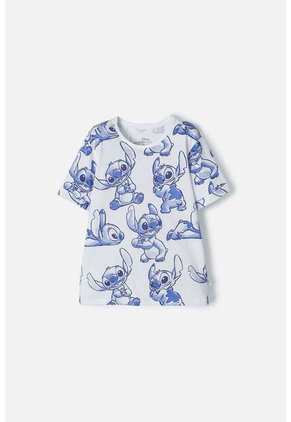 Camiseta De Stitch Multicolor Manga Corta Para Niña 10