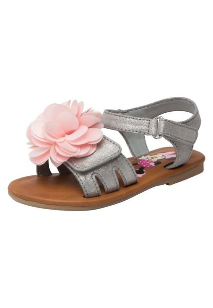 Sandalias Minnie Para Niñas Pequeñas Gris Disney 190346