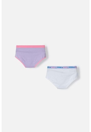 Pack X2 Panties De Stitch Lavanda Y Blanco Para Niña 6