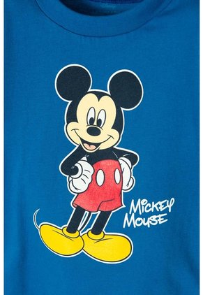 Conjunto De Mickey Mouse Azul Y Gris De Pantalón Largo Para Niño 2T A 5T 4T