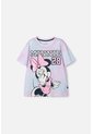 Camiseta De Minnie Mouse Multicolor Estampada En Frente Para Niña 4 de Disney