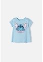 Camiseta De Stitch Azul Icónica Para Niña 2T A 5T 4T de Disney