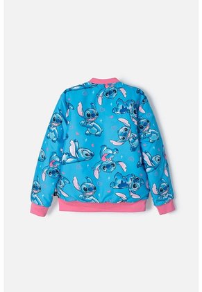 Chaqueta De Stitch Azul Con Cierre Para Niña 4