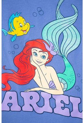 Camiseta De La Sirenita Manga Corta Morada Para Niña 6