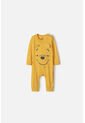 Pijama De Winnie The Pooh Mostaza Manga Larga Para Bebé Género Neutro 3-6 de Disney