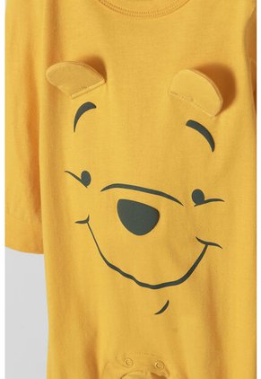 Pijama De Winnie The Pooh Mostaza Manga Larga Para Bebé Género Neutro 3-6