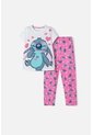 Pijama De Stitch Blanca De Pantalón Largo Para Niña 8 de Disney