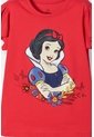 Camiseta De Blancanieves Roja Estampada En Frente Para Niña 6 de Disney