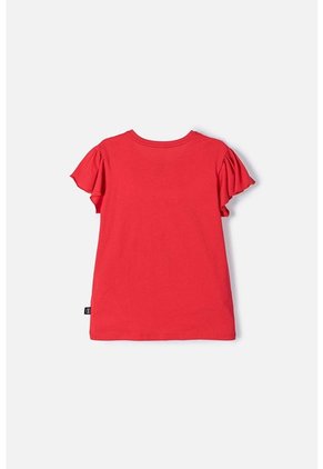 Camiseta De Blancanieves Roja Estampada En Frente Para Niña 6