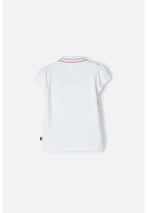 Camiseta Tipo Polo De Stitch Blanca Tipo Polo Para Niña 8